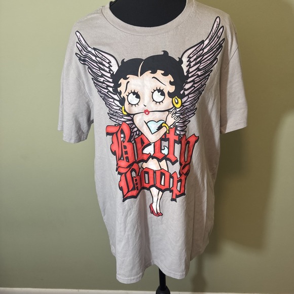 Betty Boop Tops - Betty Boop Angel Graphic Tee Retro Y2k Style Sparkle Angel Wings On Back  Medium